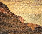 Georges Seurat, Port-en-Bessin,Les Grues et la Percee